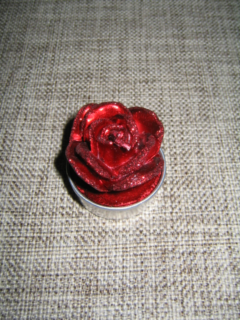 Svíčka růže - červená