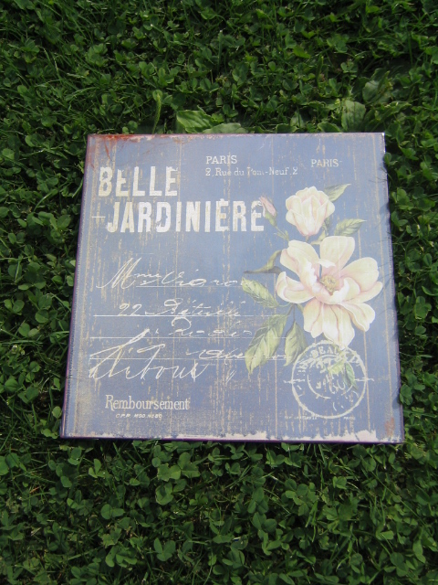 Plechová cedule Belle Jardiniere tmavá