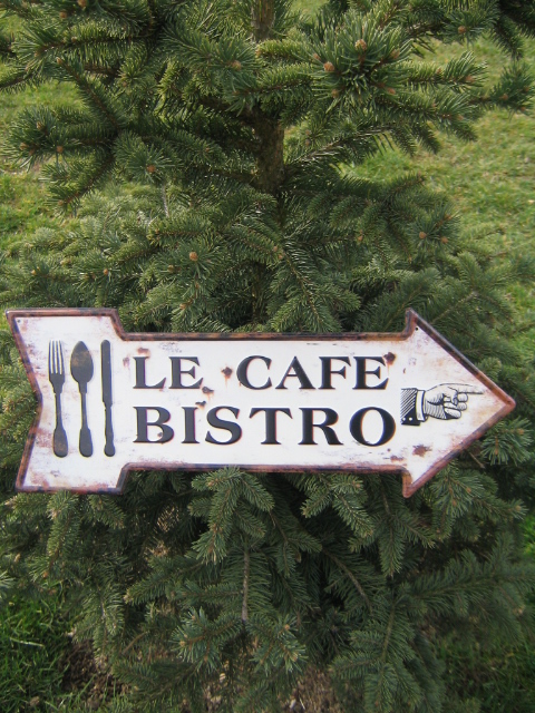 Plechová šipka BISTRO