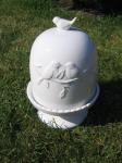 Porcelánový poklop s ptáčky
